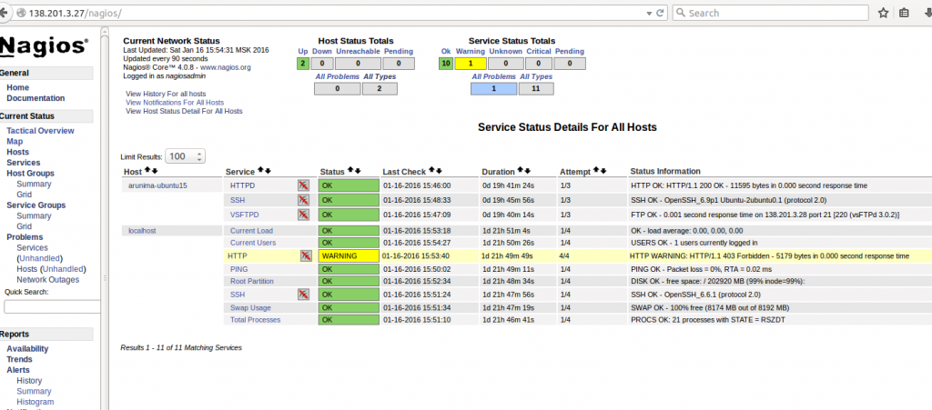 Nagios установка и настройка centos 7