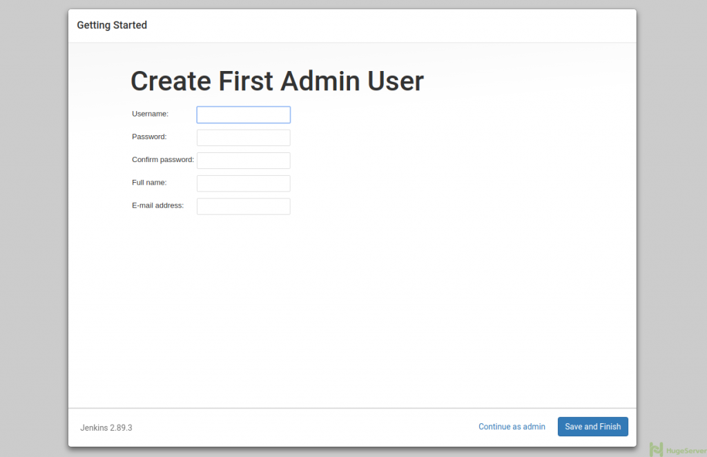 create Admin user in Jenkins